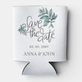 水彩植物手書き日付を保存 缶クーラー (正面)