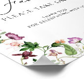 水彩植物新娘淋浴礼物感谢卡海报 ポスター (角)