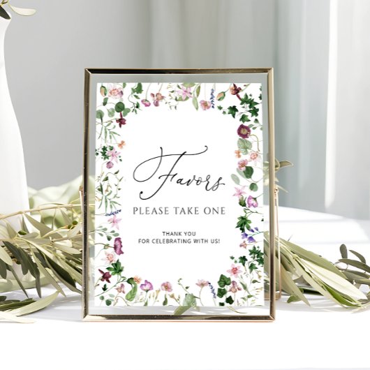 水彩植物新娘淋浴礼物海报 ポスター