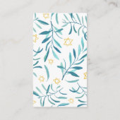 水彩植物星デビッドバーバルミツワーQR エンクロージャーカード (裏面)