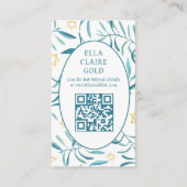 水彩植物星デビッドバーバルミツワーQR エンクロージャーカード (正面)