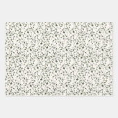 水彩植物模様結婚の ラッピングペーパーシート (正面3)