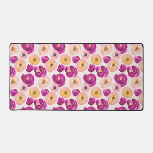 水彩植物模様 デスクマット (正面)