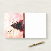 水彩植物樹バラ金ゴールド抽象芸術 ポストイット (デスク)