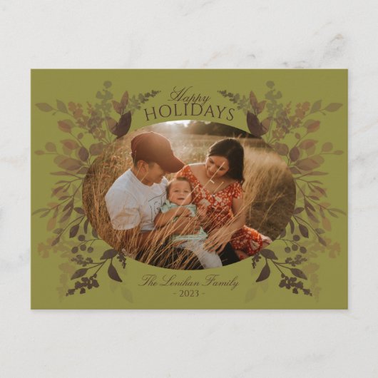 水彩植物用はがきグリーン シーズンポストカード (正面)