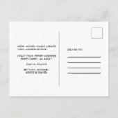 水彩植物緑のアドレスの変更 ポストカード (裏面)