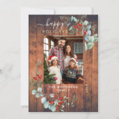 水彩植物緑の木素朴の写真 シーズンカード (正面)