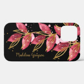 水彩植物緑パーソナライズされた名 Case-Mate iPhoneケース (裏面 (横))