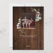 水彩植物緑色写真木素朴材 シーズンカード (裏面)