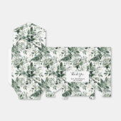 水彩植物緑葉草結婚の フェイバーボックス (折り畳みなし)