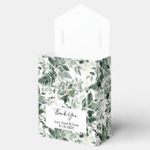 水彩植物緑葉草結婚の フェイバーボックス (オープン)