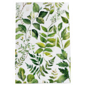 水彩植物緑離れ色 ミディアムペーパーバッグ (裏面)