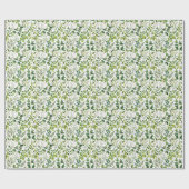 水彩植物緑離れ色 ラッピングペーパー (フラット)