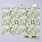 水彩植物緑離れ色 薄葉紙 (クラフト)