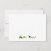 水彩植物緑RSVP 結婚s 出欠カード (裏面)