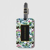 水彩植物花エレガント園 ラゲッジタグ (正面縦)