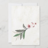 水彩植物花ブライダルシャワー 招待状 (裏面)