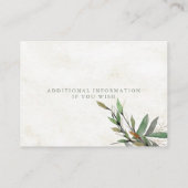 水彩植物花卉婚礼网站 エンクロージャーカード (裏面)