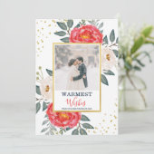 水彩植物花卉 / 红、白、金 シーズンカード (スタンド正面)