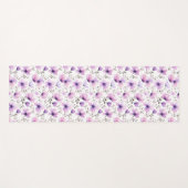 水彩植物花模様 ヨガマット (正面(横))