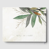 水彩植物花結婚ズゲストブック ゲストブック (裏面)