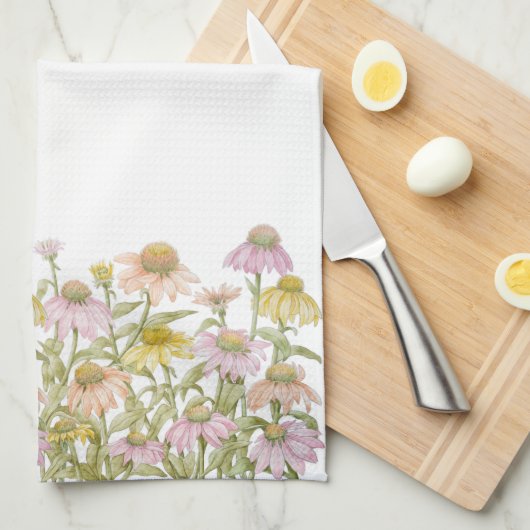 水彩植物芸術 キッチンタオル (四つ折り)