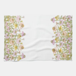 水彩植物芸術 キッチンタオル