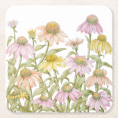 水彩植物芸術 スクエアペーパーコースター (正面)