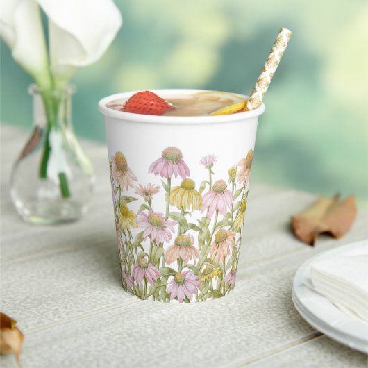 水彩植物芸術 紙コップ (インサイチュ)