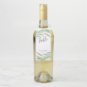 水彩植物葉の結婚表番号 ボトルネックタグ (ボトル)