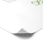 水彩植物葬儀ウェルカムサイン - 18 x 24 ポスター (角)