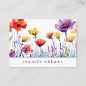 水彩植物野花 名刺 (正面)