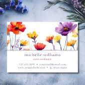 水彩植物野花 名刺