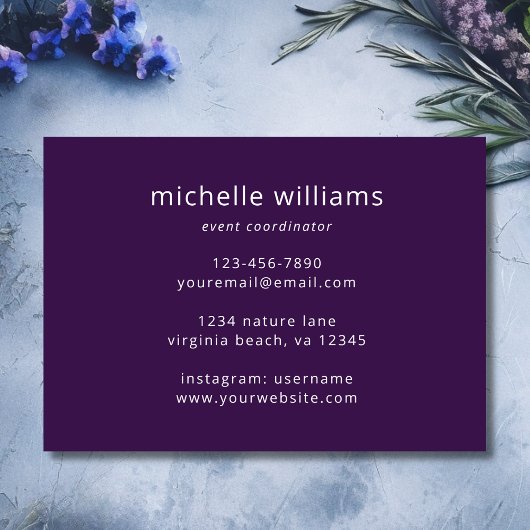 水彩植物野花 名刺