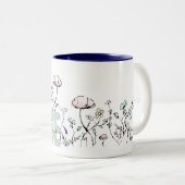 水彩植物野草学校ナース ツートーンマグカップ (正面右)