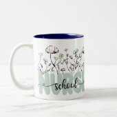 水彩植物野草学校ナース ツートーンマグカップ (左)