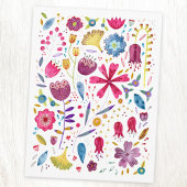 水彩植物野草花ヘッジロー絵画ズ ポストカード