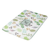 「水彩植物風呂パーソナライズされたマット バスマット (アングル)