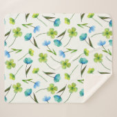 水彩植物：フローラシームレスなパターン。 シェルパブランケット (正面(横))