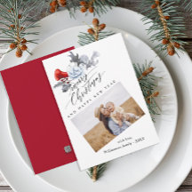 水彩植物 メリークリスマス フォト