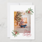 水彩植物 メリークリスマス ホリデー フォト (正面)