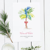 水彩椰子の木クリスマスカード シーズンカード