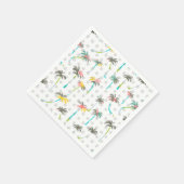 水彩椰子の木 スタンダードカクテルナプキン (角)