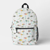 水彩椰子の木 プリントバックパック (正面)