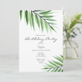 '水彩椰子の木' 招待状 (スタンド正面)