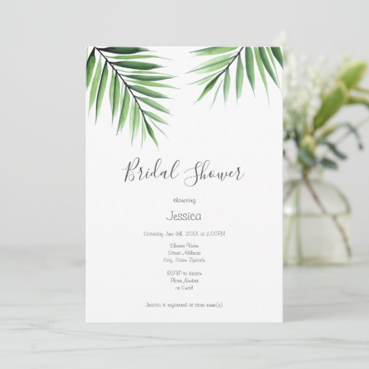 '水彩椰子の木' 招待状 (スタンド正面)