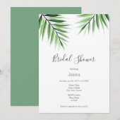 '水彩椰子の木' 招待状 (正面/裏面)