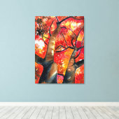 水彩楓日本のの木 キャンバスプリント (インサイチュ (ウッドフロア))