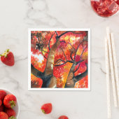 水彩楓日本のの木 スタンダードカクテルナプキン (インサイチュ)