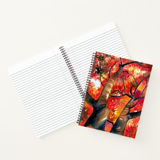 水彩楓日本のの木 ノートブック (内部)